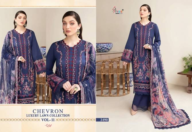 Shree Chevron Luxury Vol 11 Festive Wear Wholesale Pakistani Salwar Suits

